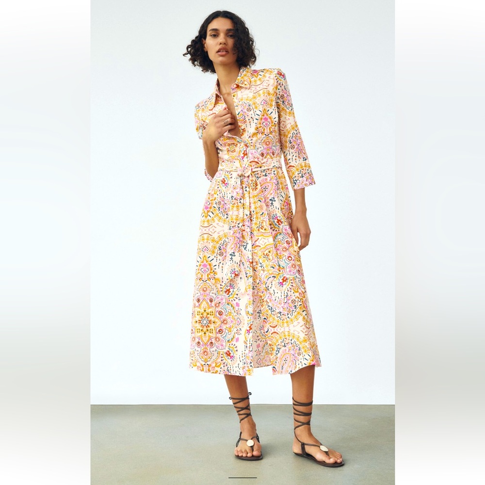 *NWT* Zara Cotton Shirt Dress US Large